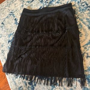 SHEIN black tassel mini skirt